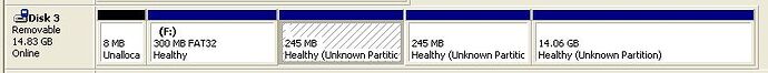 16GB SD Card Partitions